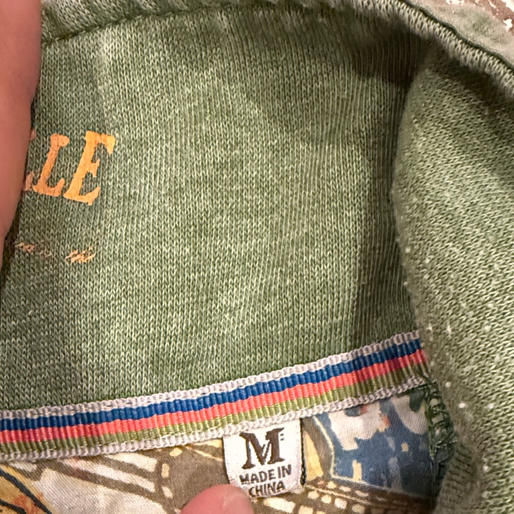 Margaritaville Olive Zip-Up Men's Sweater - Picture 2 of 5